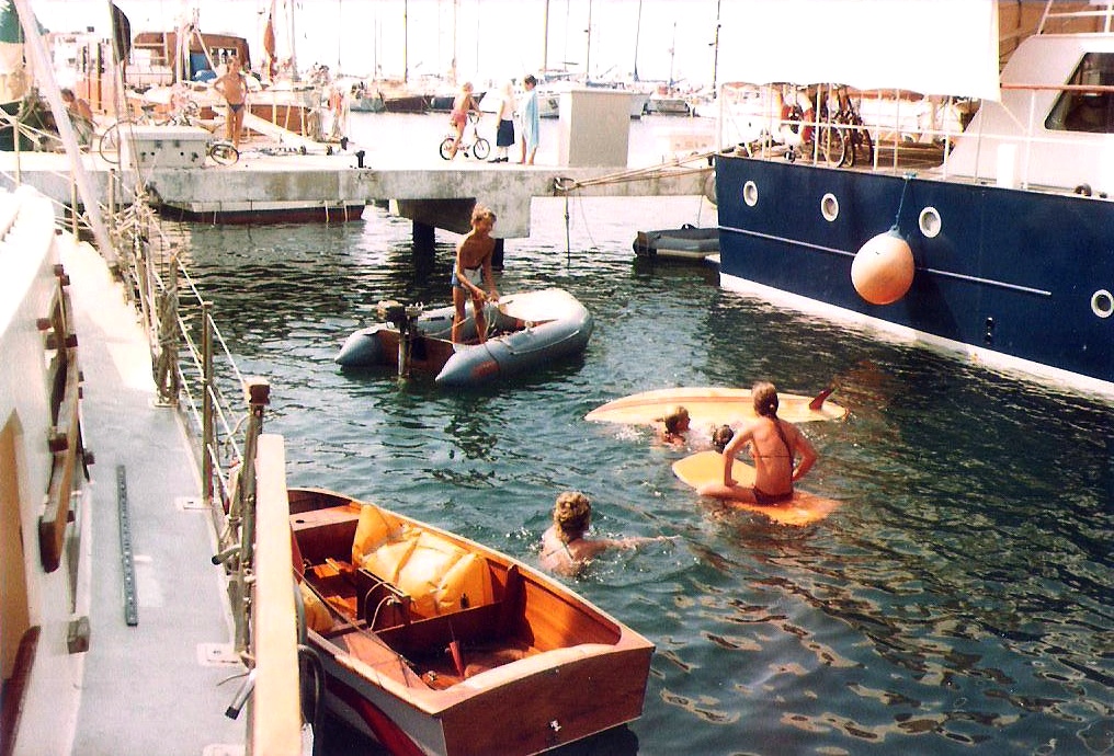 Marina children playing in Gibraltar.